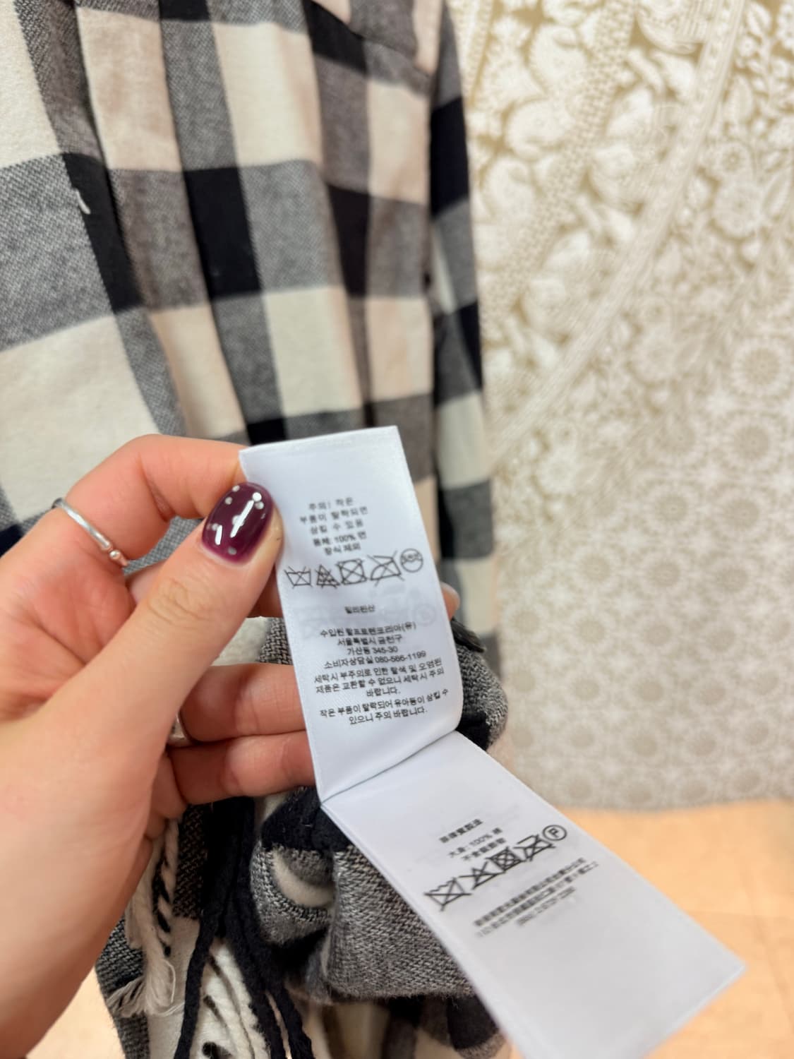 폴로 랄프로렌 여성 웨스턴 프린지 체크 셔츠( Z1009) 상품이미지4