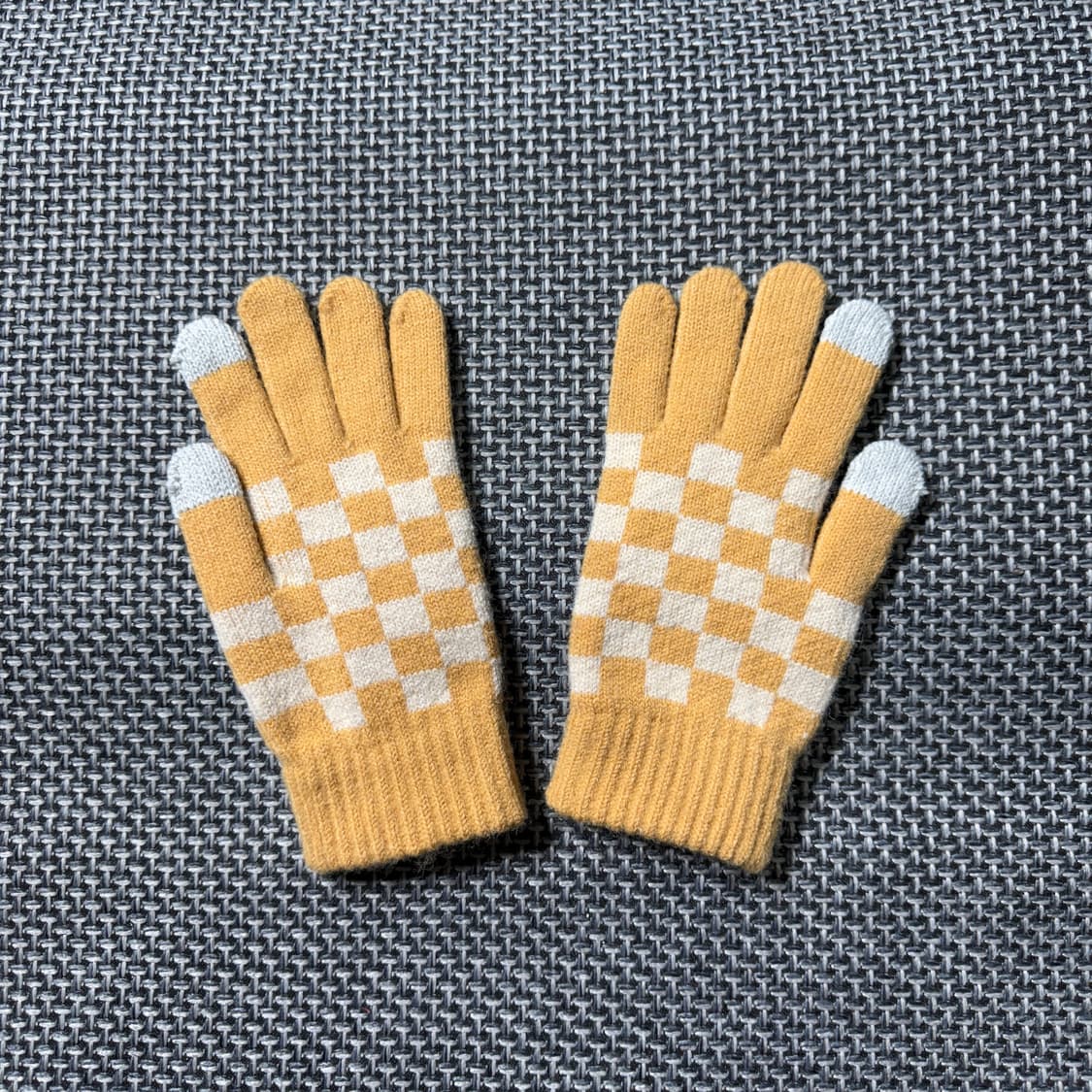 빈티지 체커보드 니트장갑 (old-8423) 상품이미지3