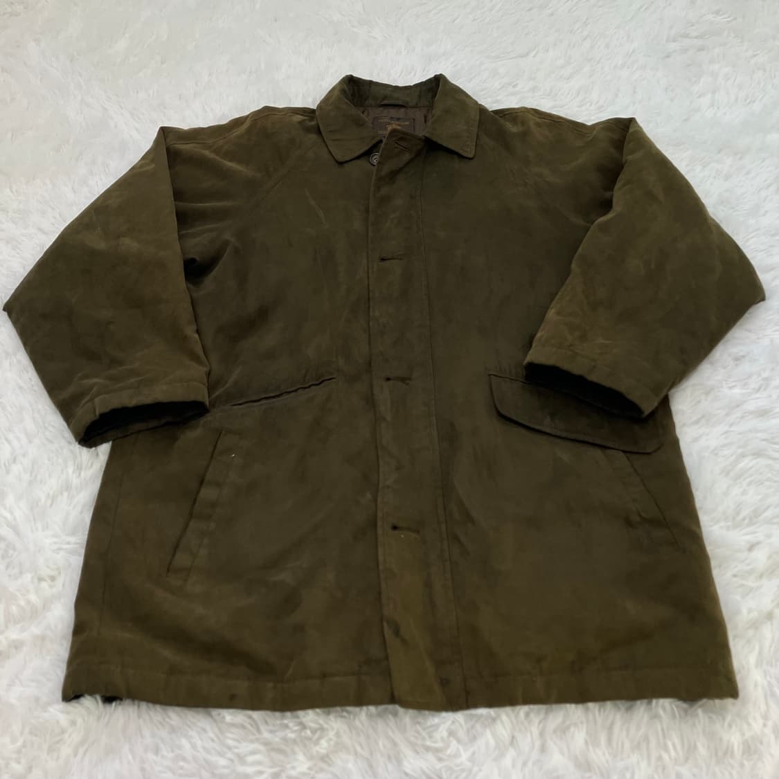 빈티지 카키 지퍼 벨벳 점퍼 846 y2k 스트릿 모리 갸루 일본빈티지  상품이미지1