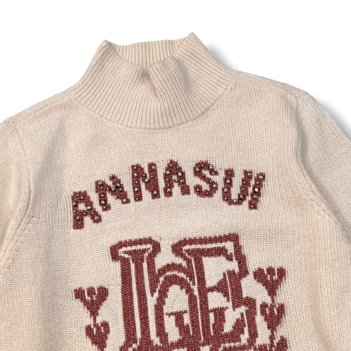  안나수이 큐빅로고 터틀넥 니트 y14120 상품이미지4