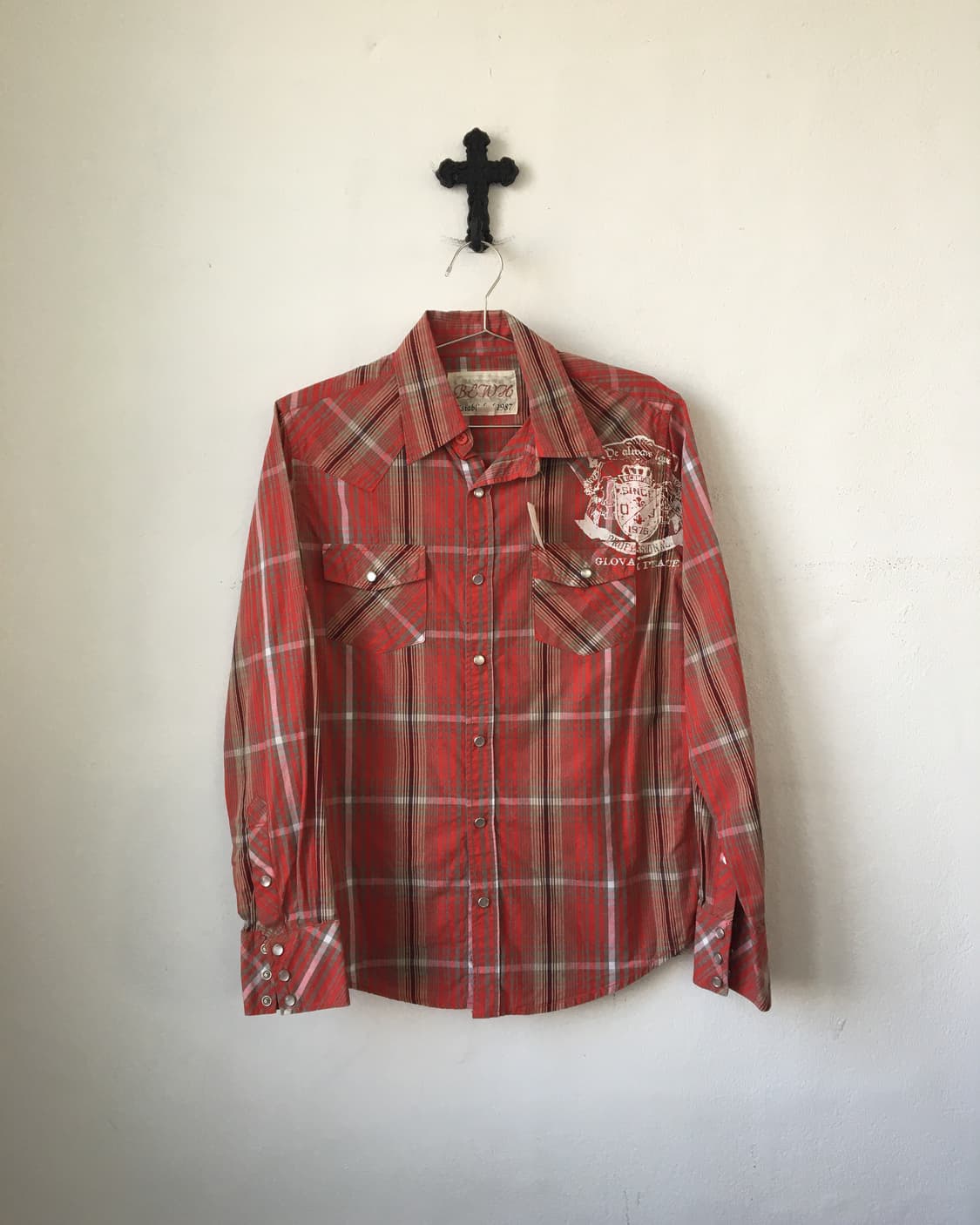 Printing point check pattern shirt 상품이미지2