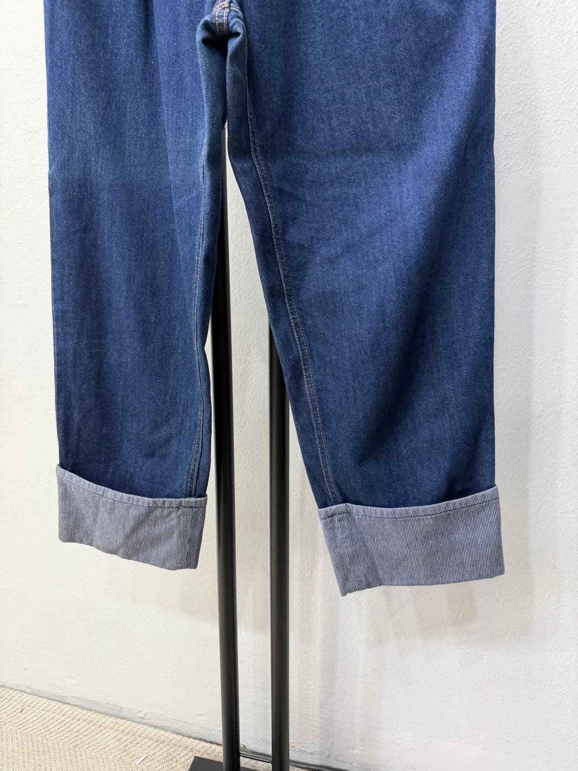 정품) 럭키슈에뜨 밴딩 롤업 데님 팬츠 36 상품이미지3