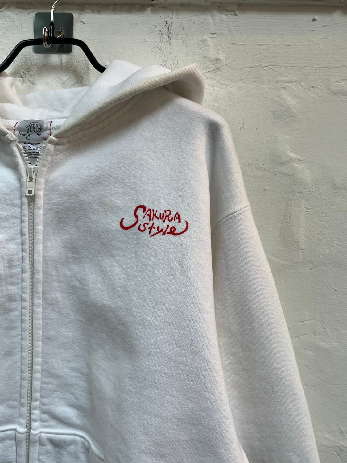 Matildy 재패니즈 그래픽 화이트 후드집업 S 상품이미지4