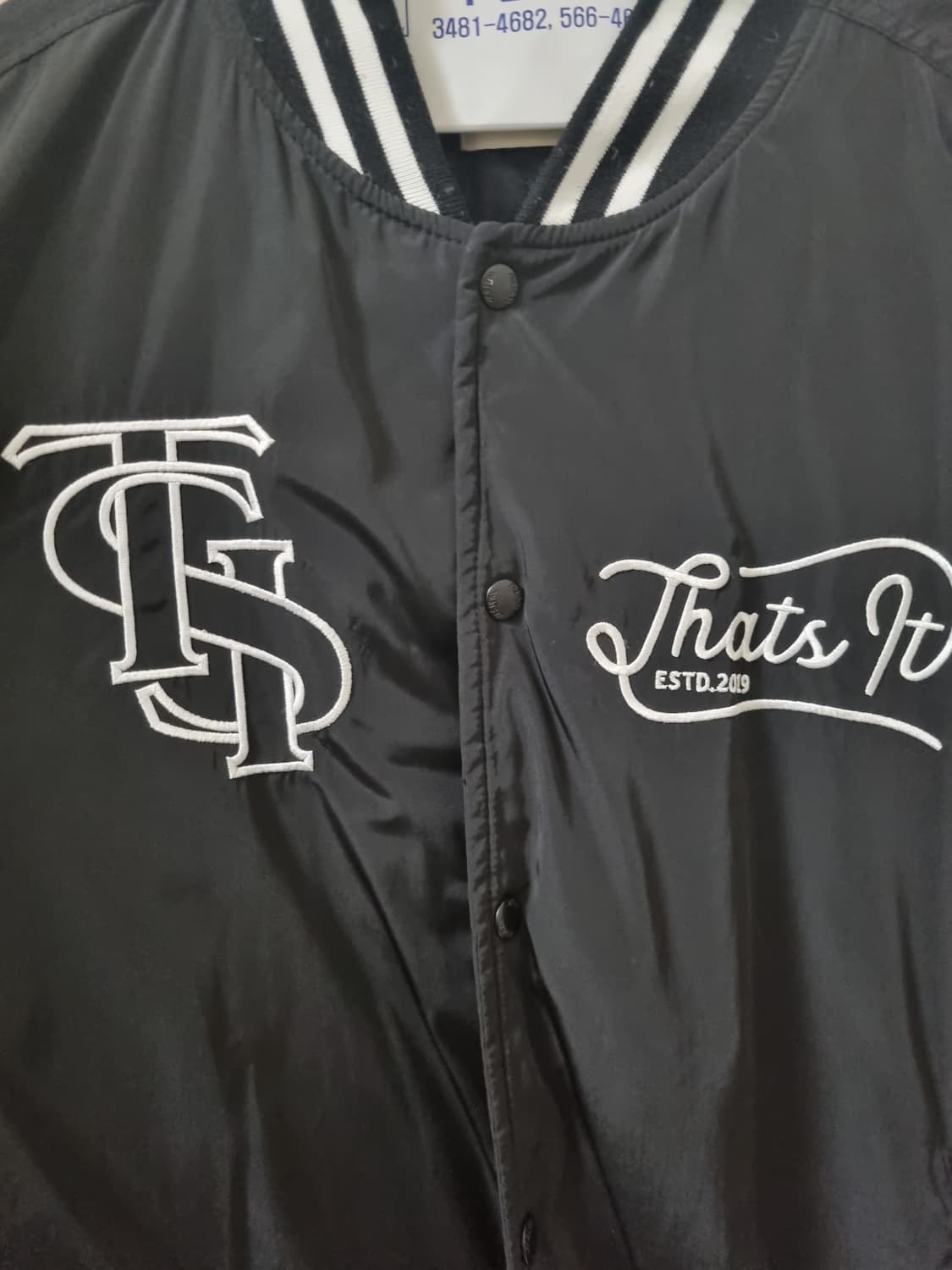 뎃츠잇 클래식 로고 바시티 자켓(블랙) L사이즈 상품이미지4