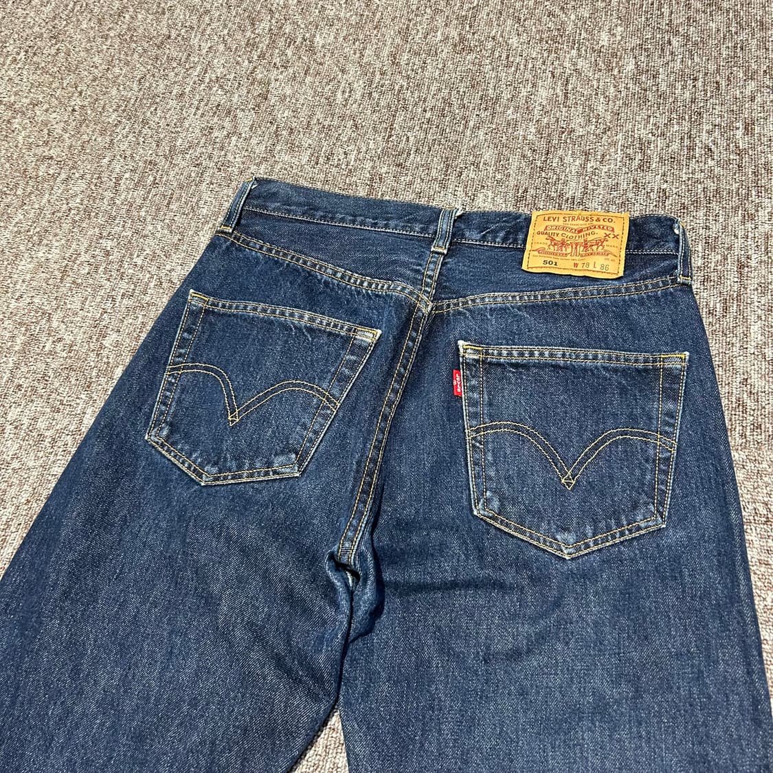 30inch) 리바이스 501 생지 진청 데님 청바지  상품이미지2