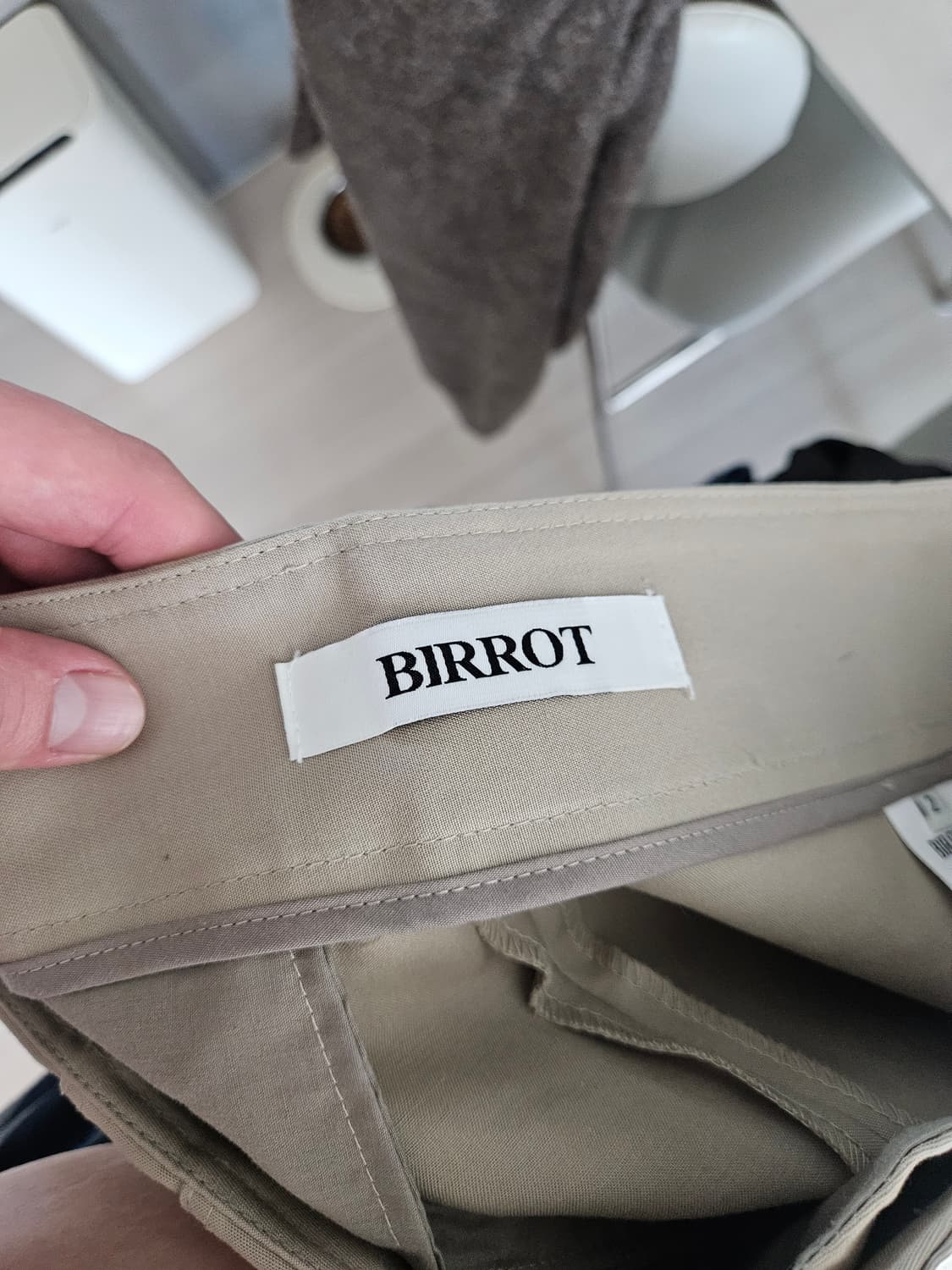 비롯 카키 기와 슬랙스 와이드팬츠  상품이미지10