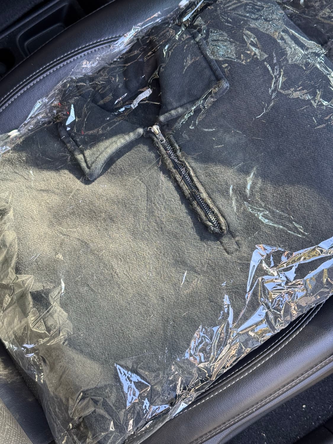 [4] 아프레쎄 25AW 빈티지 하프집업 스웻셔츠 블랙 상품이미지5