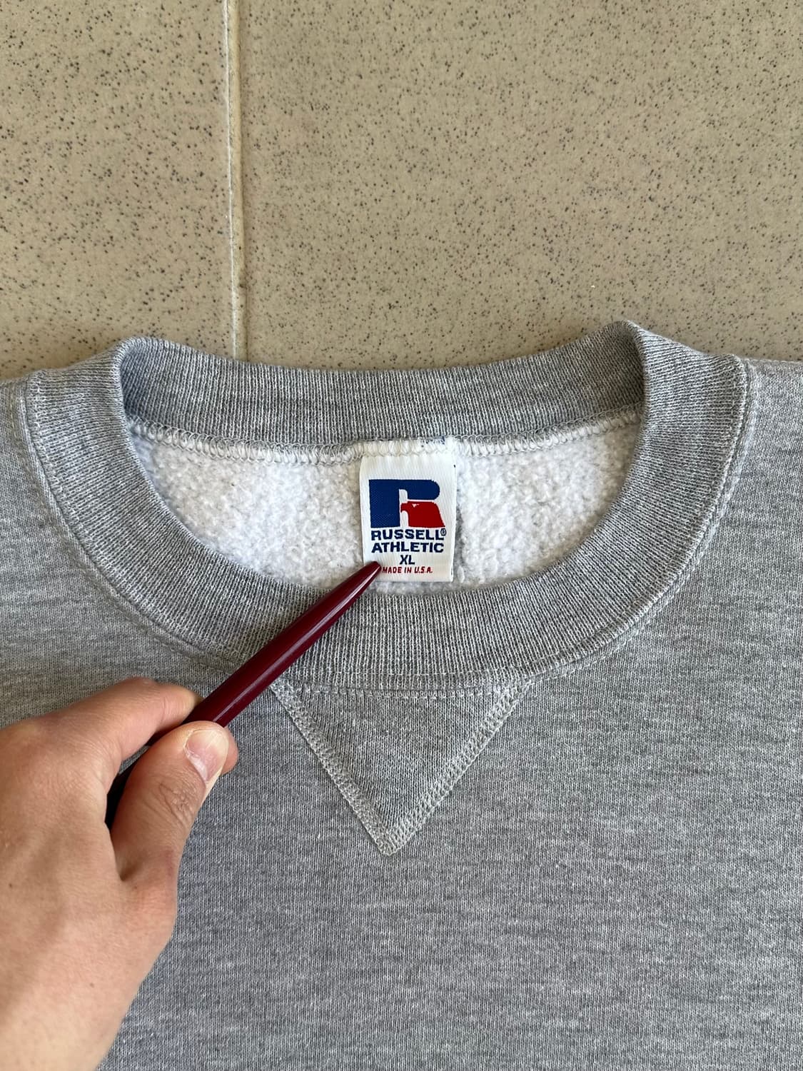 90s 빈티지 러셀 스웻셔츠 그레이 XL USA 상품이미지6