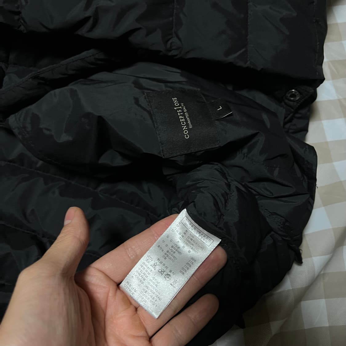 컨셉원 경량패딩 L 점퍼 재킷 자켓 블랙 검정 상품이미지3