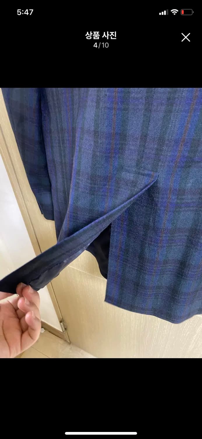 [J.PRESS] 제이프레스 네이비 울 체크자켓 상품이미지4