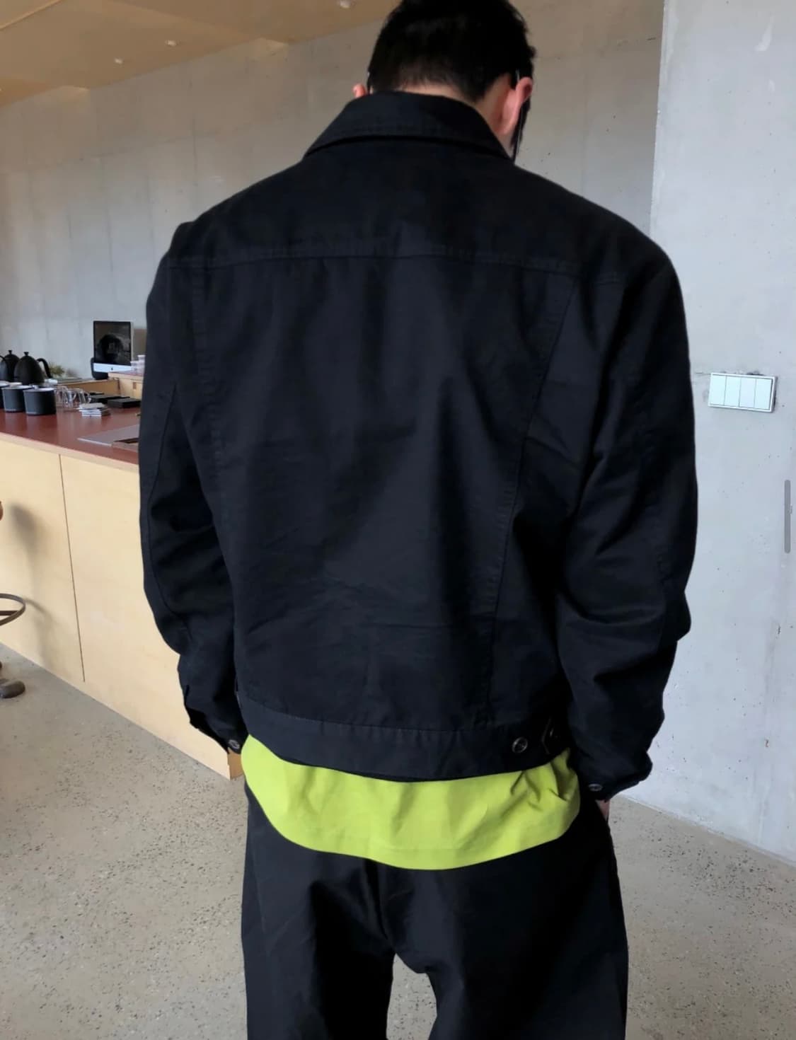 블랙 코튼 트러커 자켓 상품이미지2