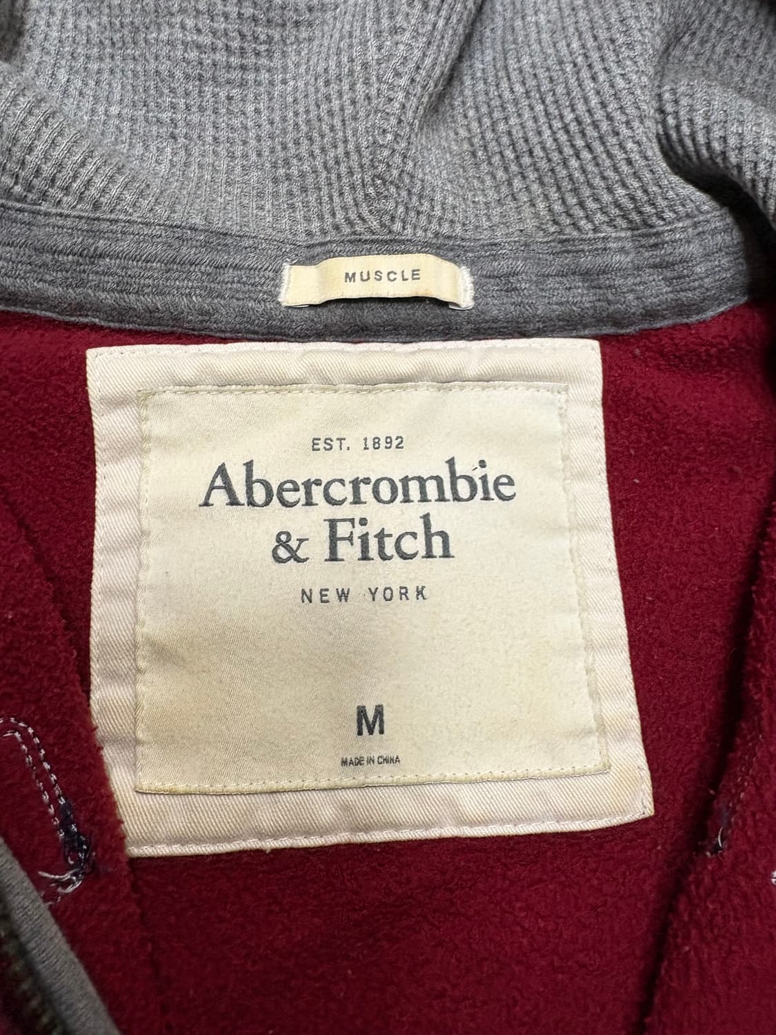 아베크롬비 후드집업 레드 m 상품이미지2