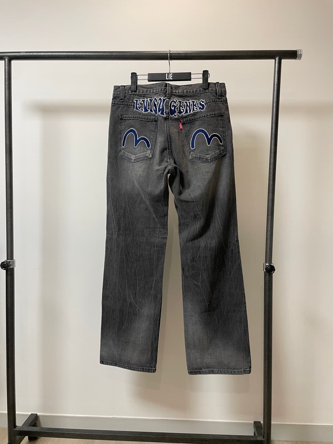 (34) Evisu 에비수 힙합 그레이 흑청 데님팬츠 상품이미지1