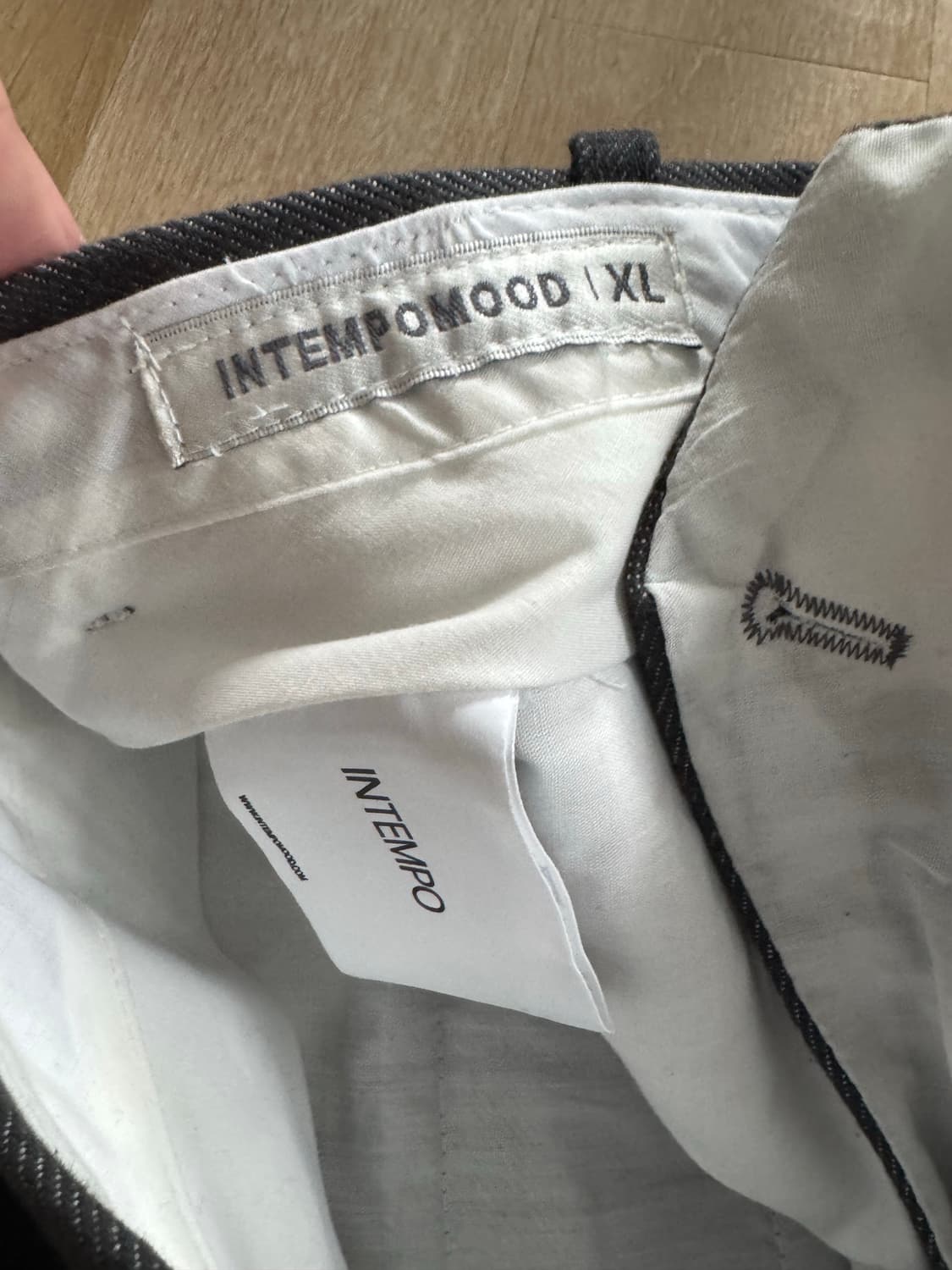 인템포무드 커브드 와이드 데님 팬츠 XL 상품이미지3