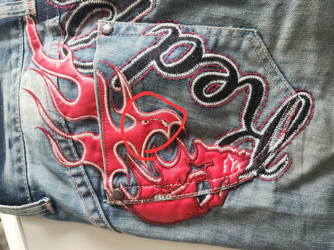 에드하디 x 레드페퍼 y2k 데님팬츠 상품이미지6