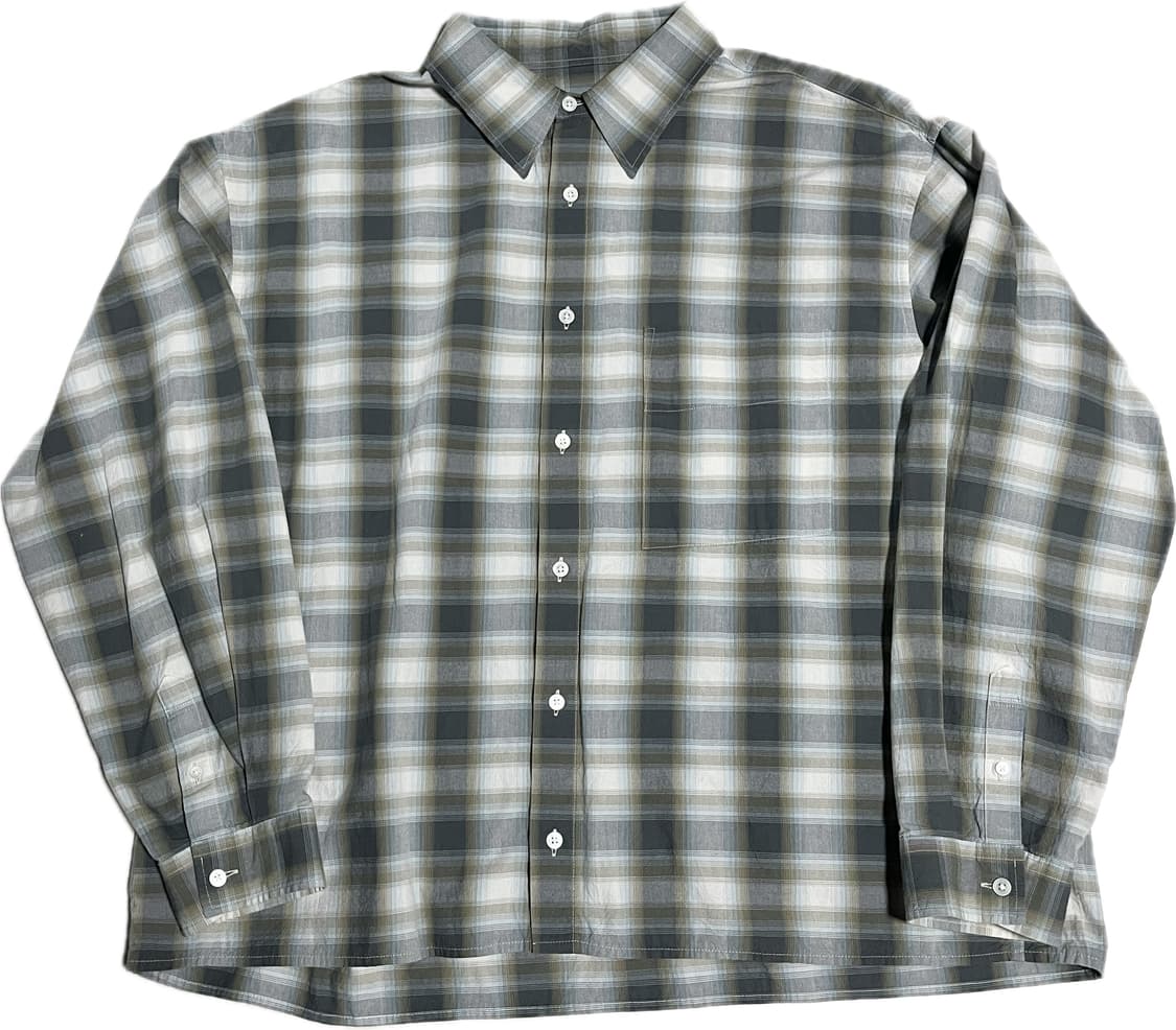 해칭룸 크롭 셔츠 옴브레 3사이즈 상품이미지1