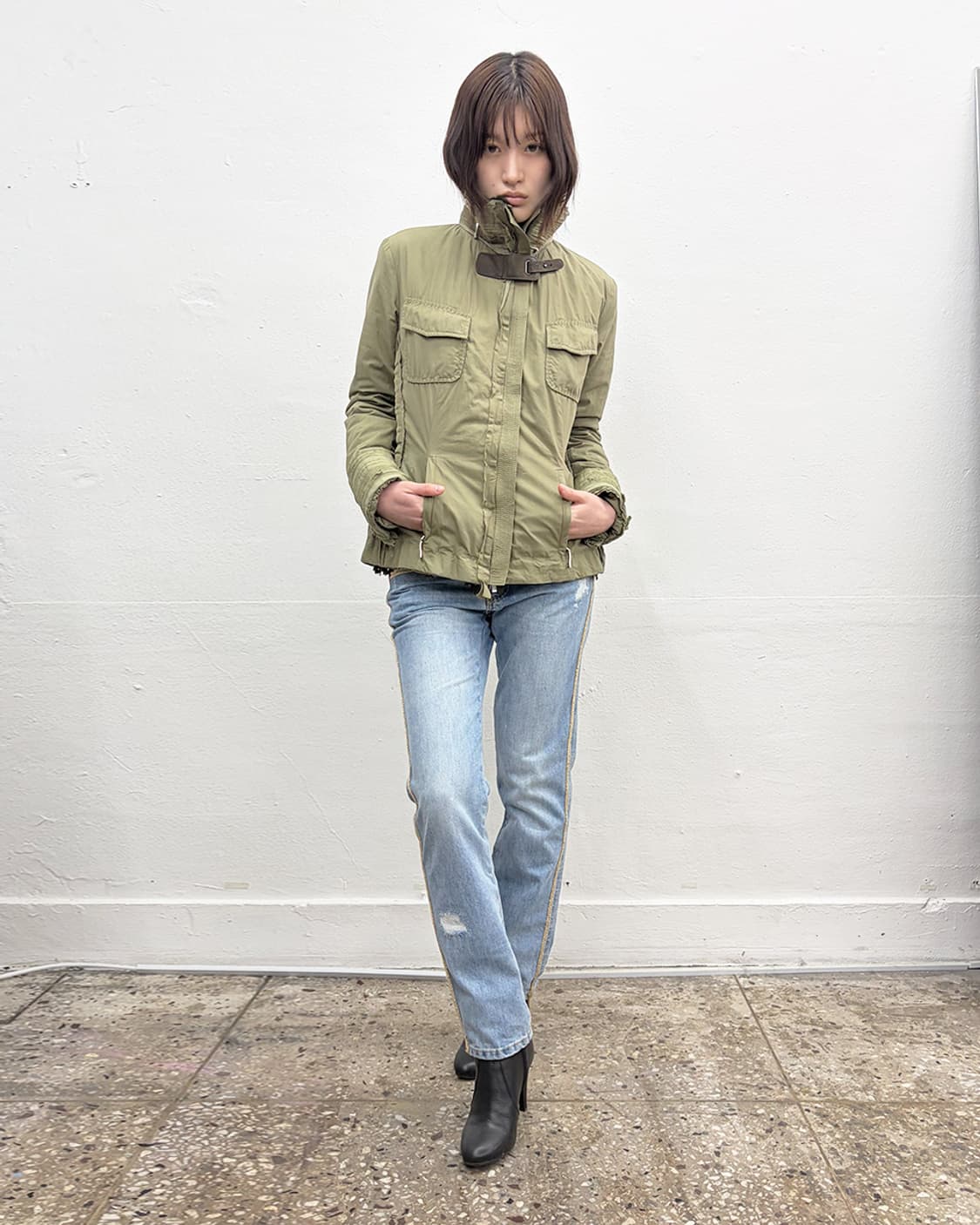 에르마노 설비노 하이넥 밀리터리 푸퍼 상품이미지9