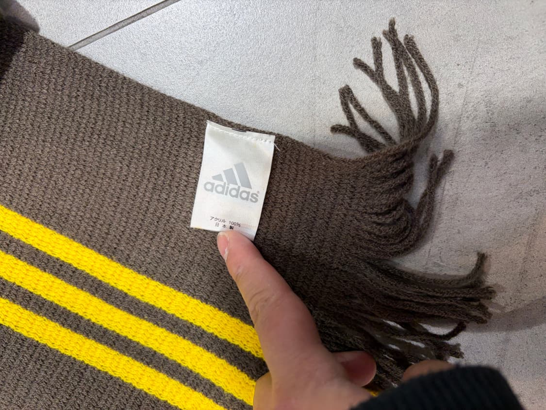 아디다스 초코 브라운 아크릴 머플러 상품이미지4