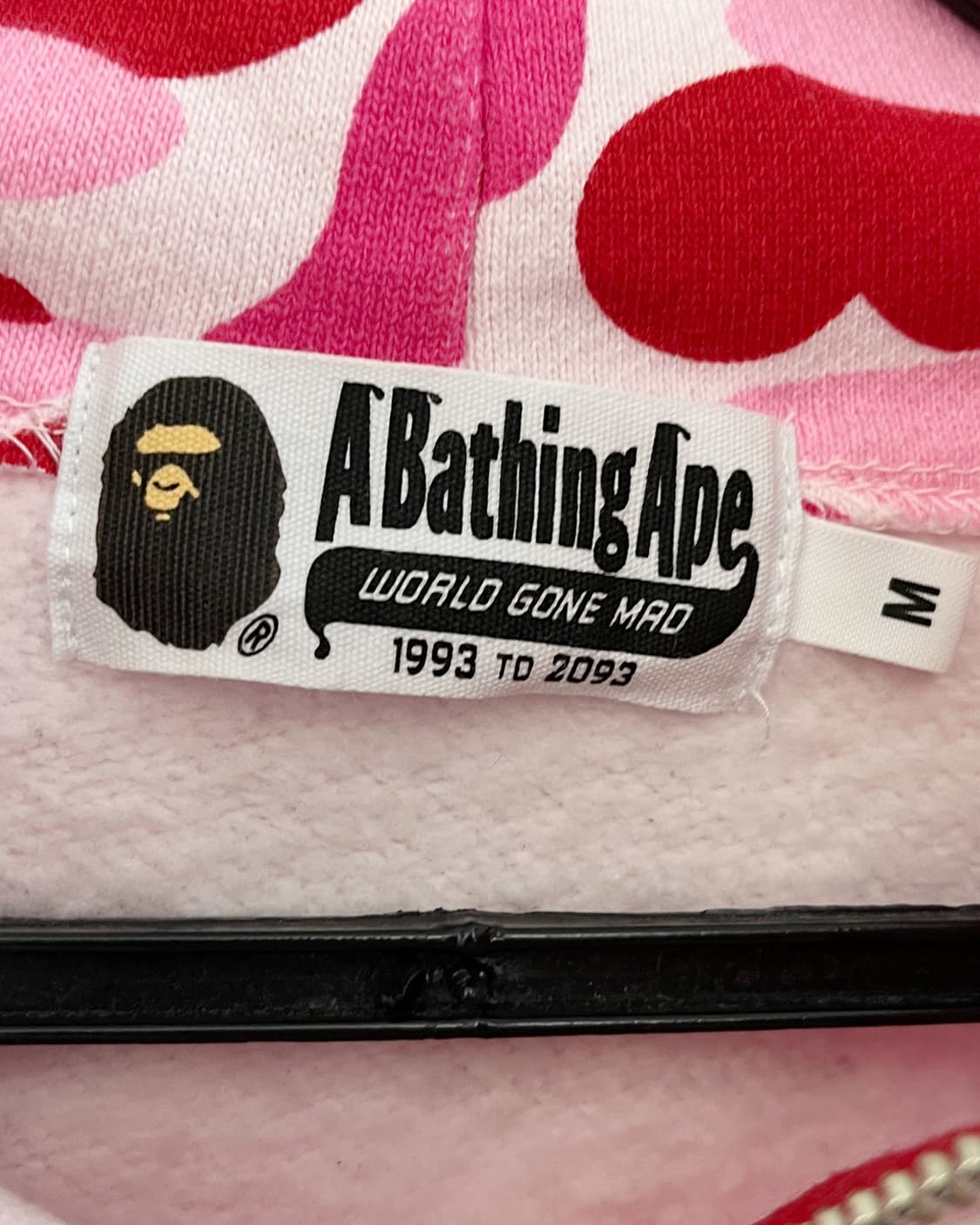 베이프 ABC 핑크 카모 샤크 하프집업 후디 상품이미지8