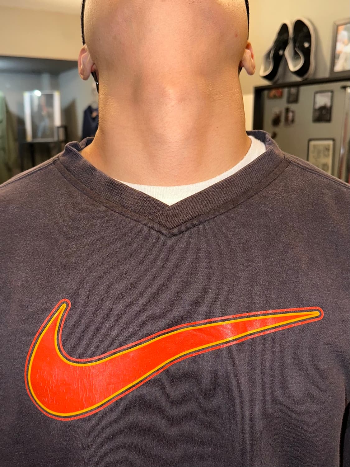 90’s Nike V-neck Swoosh fading sleeve 상품이미지5