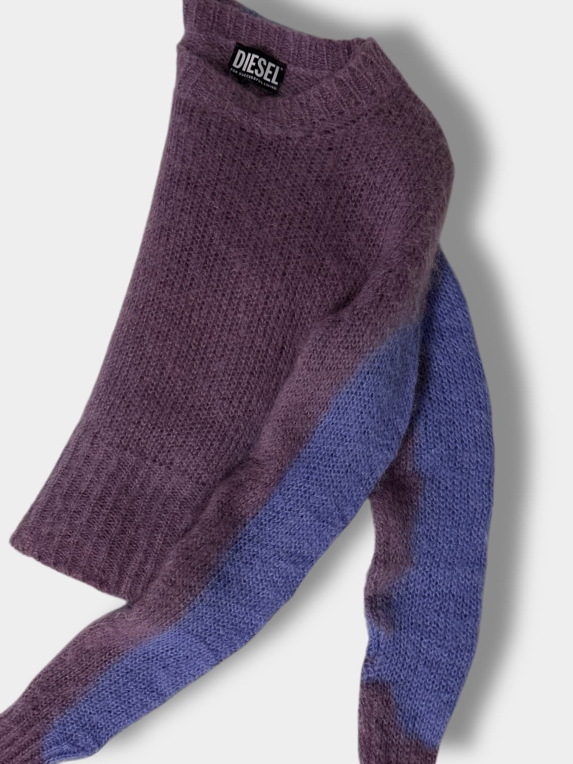 디젤 컬러블록 모헤어 크롭 니트 상품이미지2