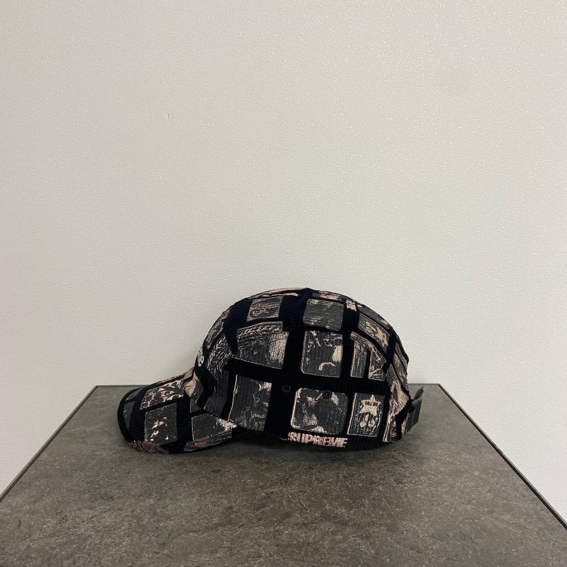 (OS) 슈프림 박스로고 캠프캡 모자 코듀로이 블랙 상품이미지2