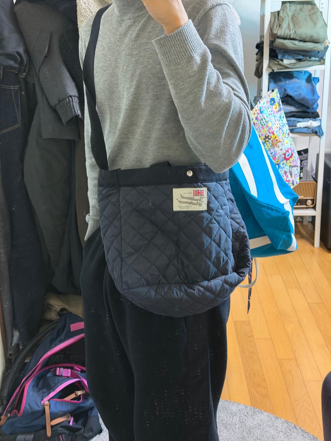 트래디셔널 웨더웨어 투웨이 퀼팅백 상품이미지3