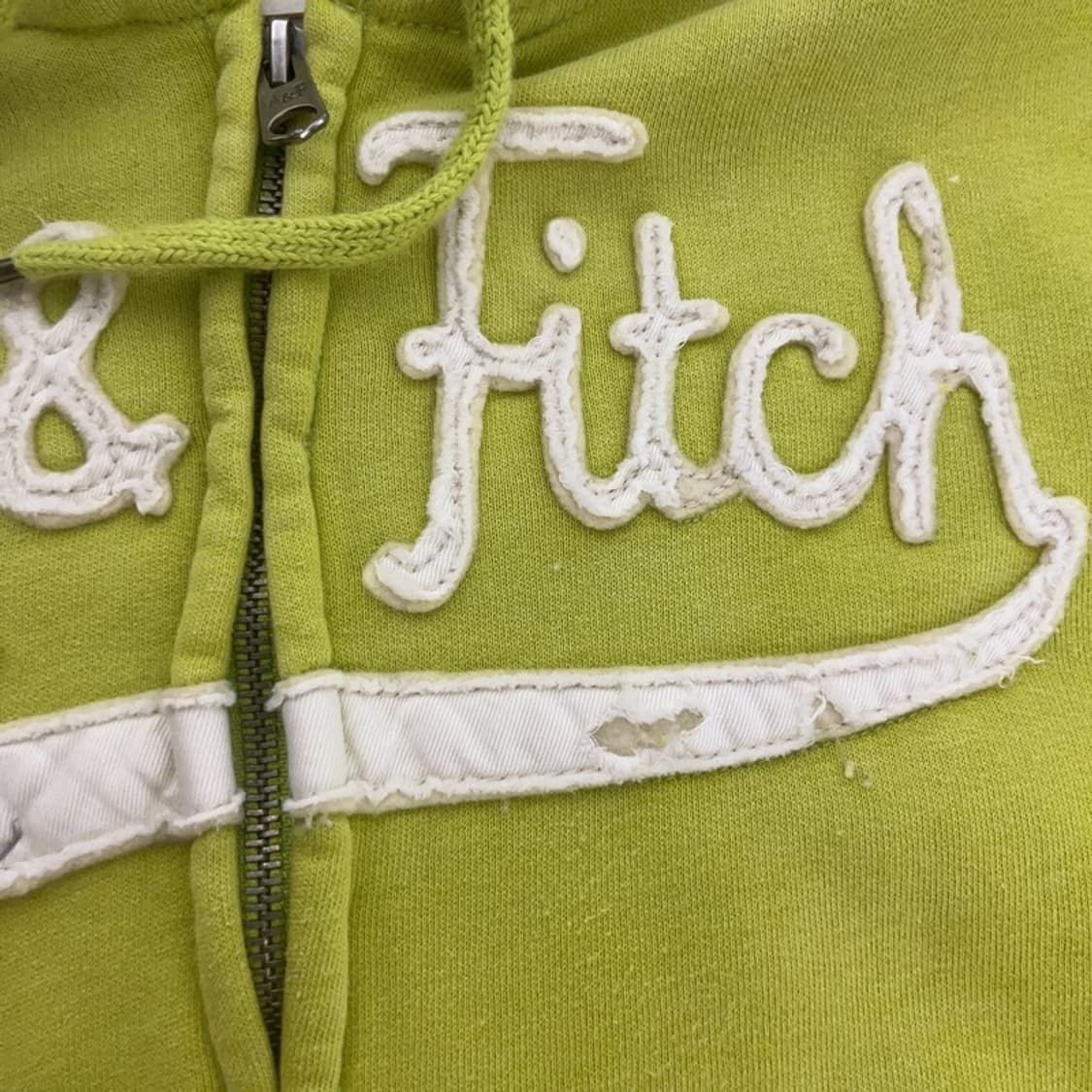 아베크롬비 Y2K 라임그린 기모 후드집업 L C06853 상품이미지8
