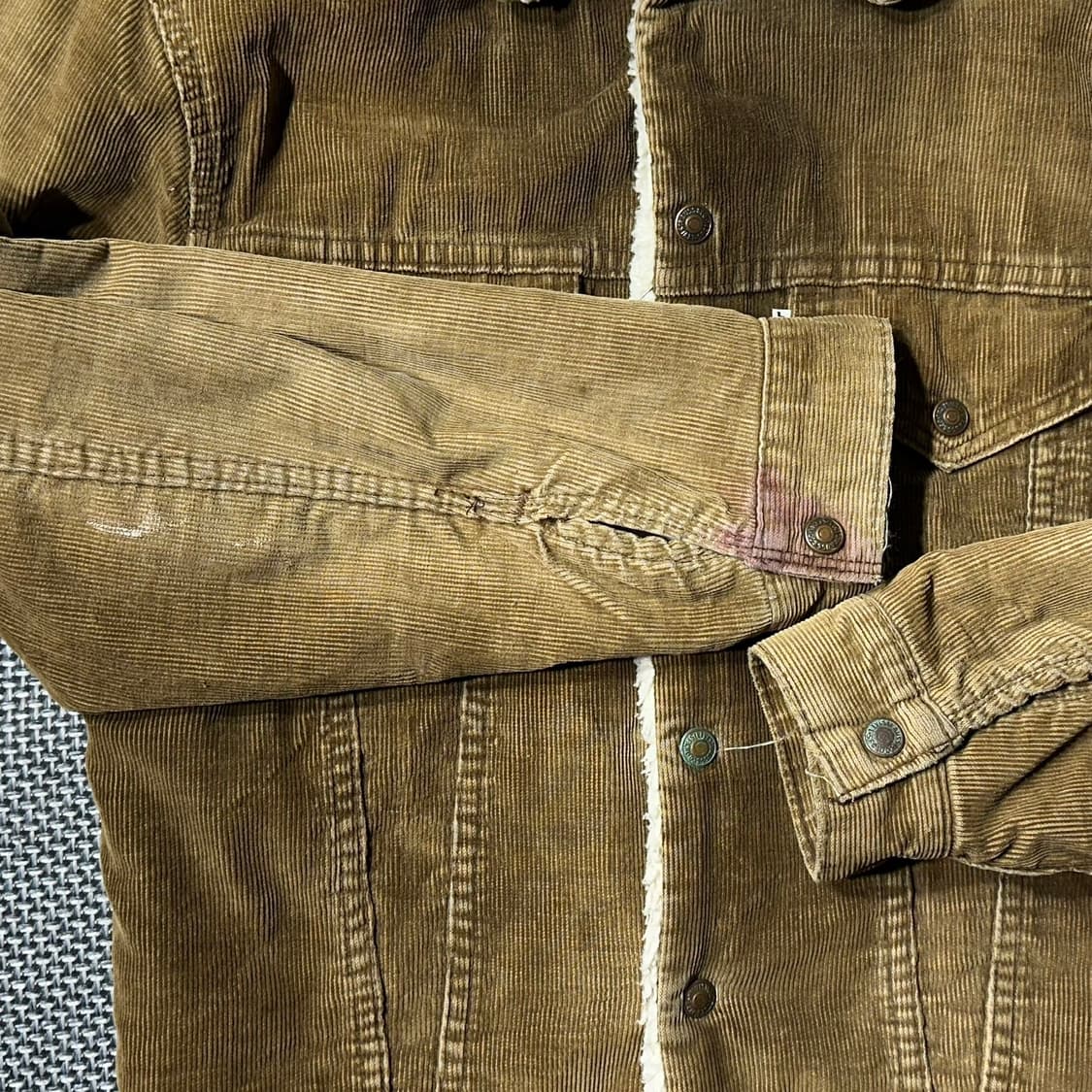 80s usa 리바이스 코듀로이 셰르파 자켓 (L/old-8461) 상품이미지8