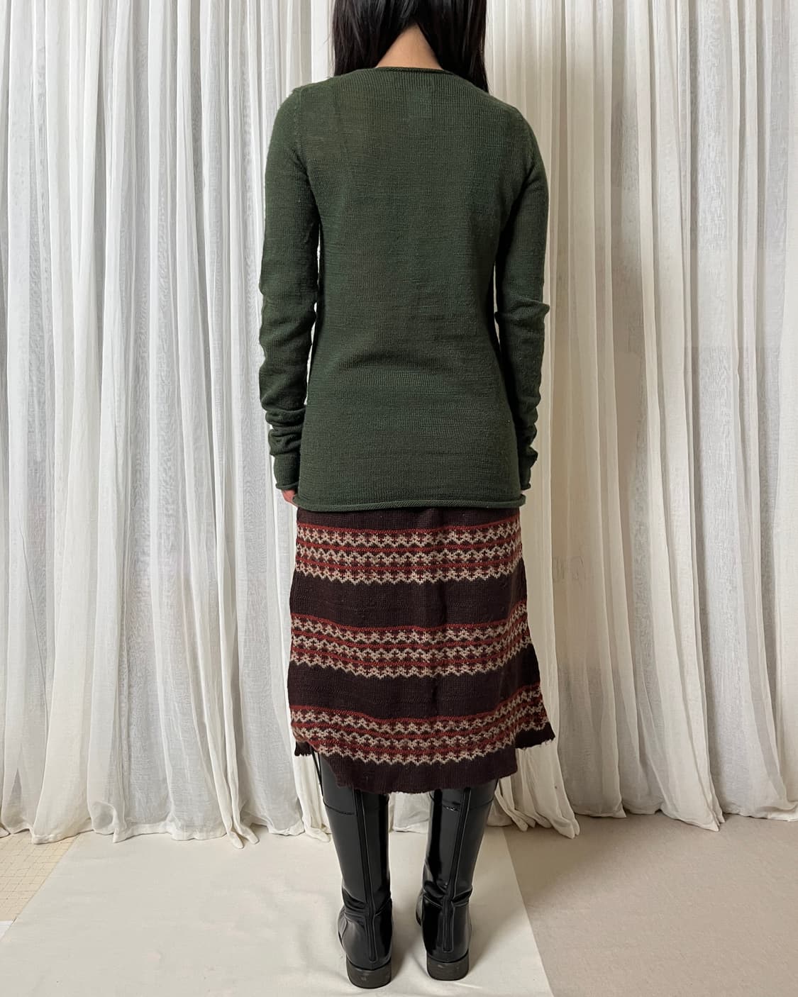 요지야마모토 롱 플라켓 니트 Y’s yohji yamamoto 헨리넥 상품이미지3