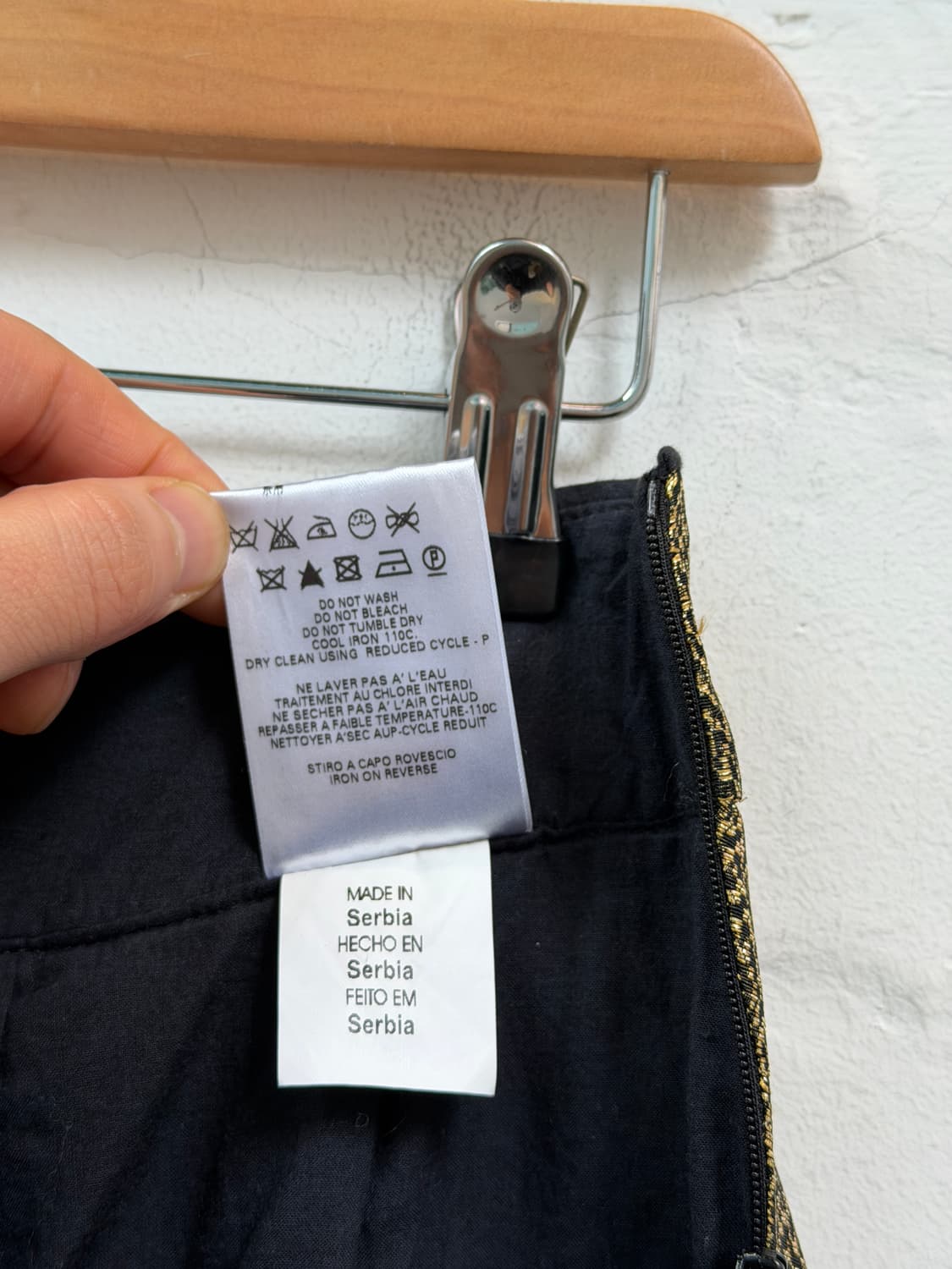 See by Chloe 골드 메탈릭 플리츠 미니 스커트 I38 상품이미지4