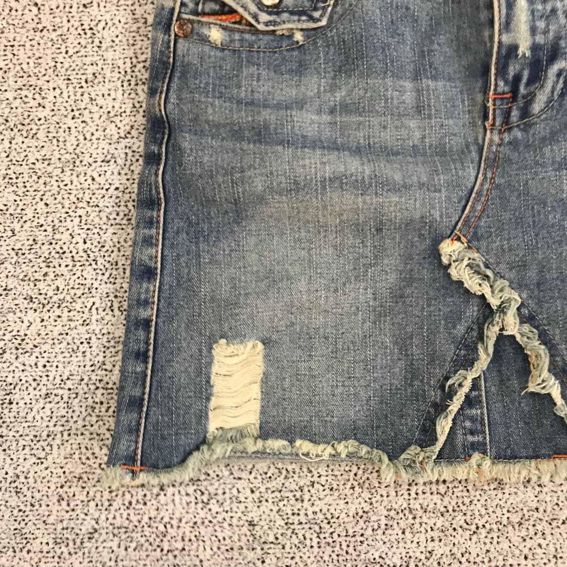 에비수 데님 미니 스커트 상품이미지4