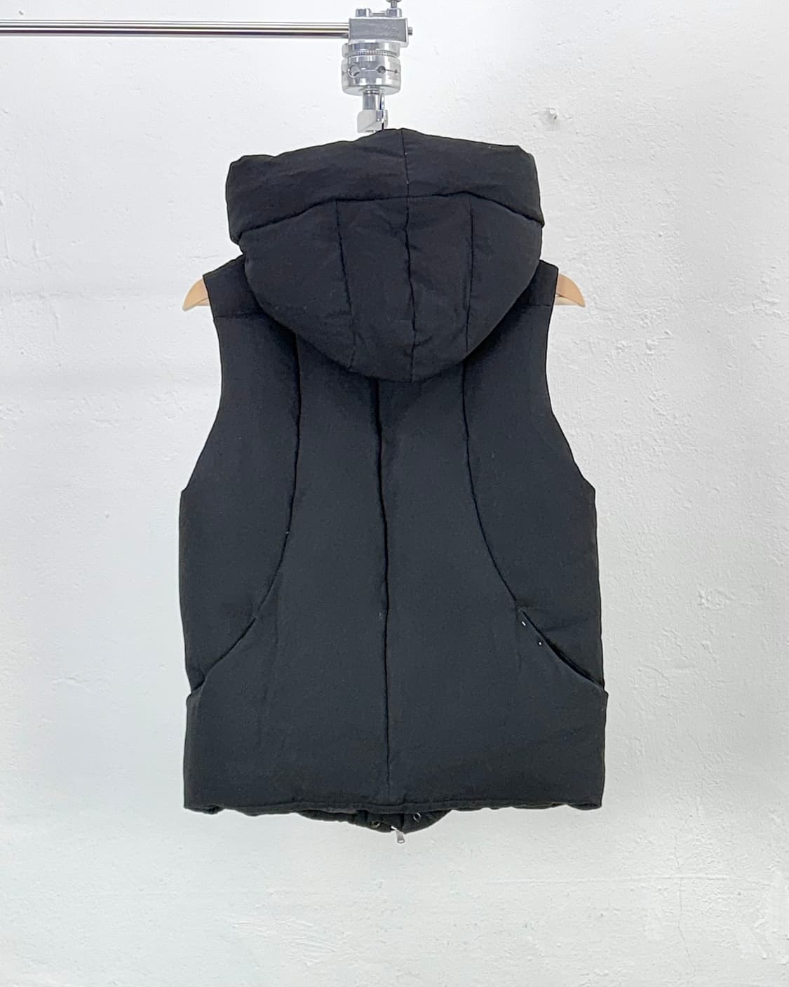 더 비리니 안느 벤타 비대칭 하이넥 후디 구스 다운 패딩 베스트 상품이미지6