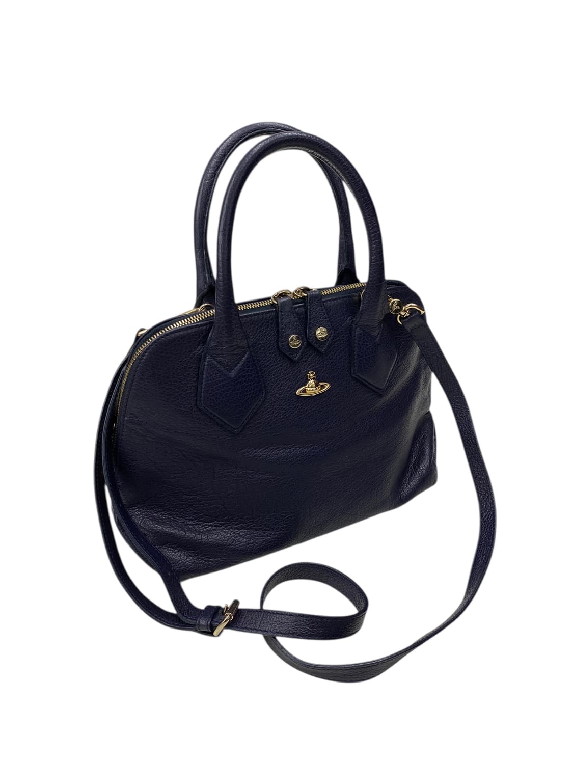 비비안웨스트우드 네이비 가죽 토트백 3way 상품이미지4
