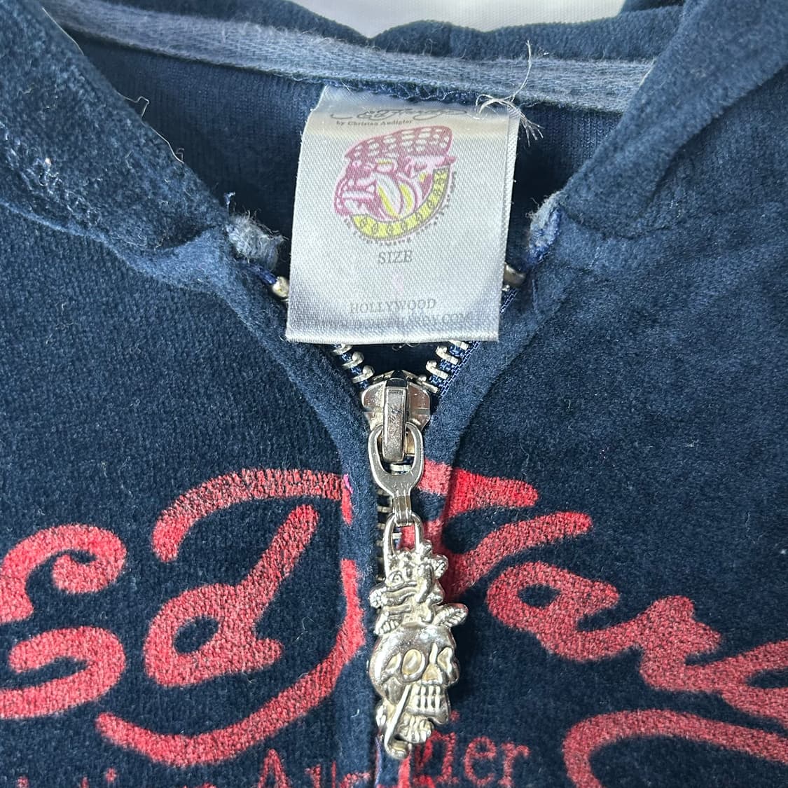 [Ed Hardy] 에드하디 오리엔탈 스컬 로즈 프린팅 벨벳 셋업 상품이미지5