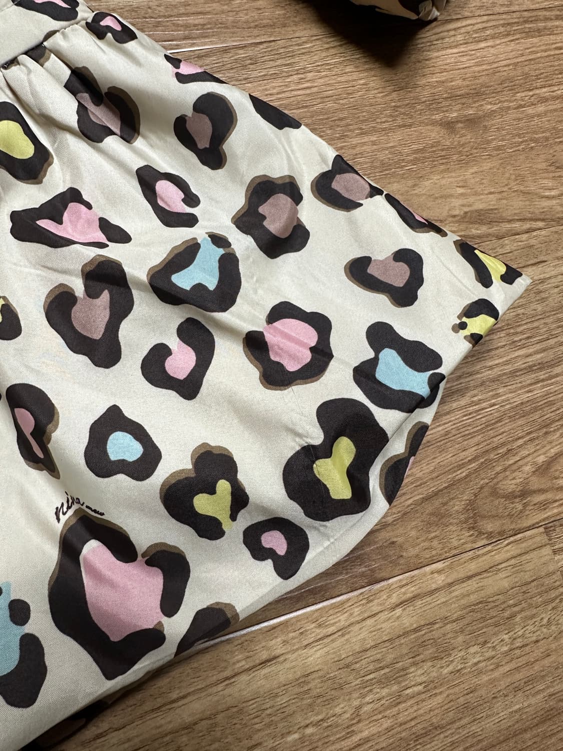 빈티지 원숭이 호피 리본 갸루 코트 패딩 히메갸루 로걀 라떼 오네갸루 상품이미지2