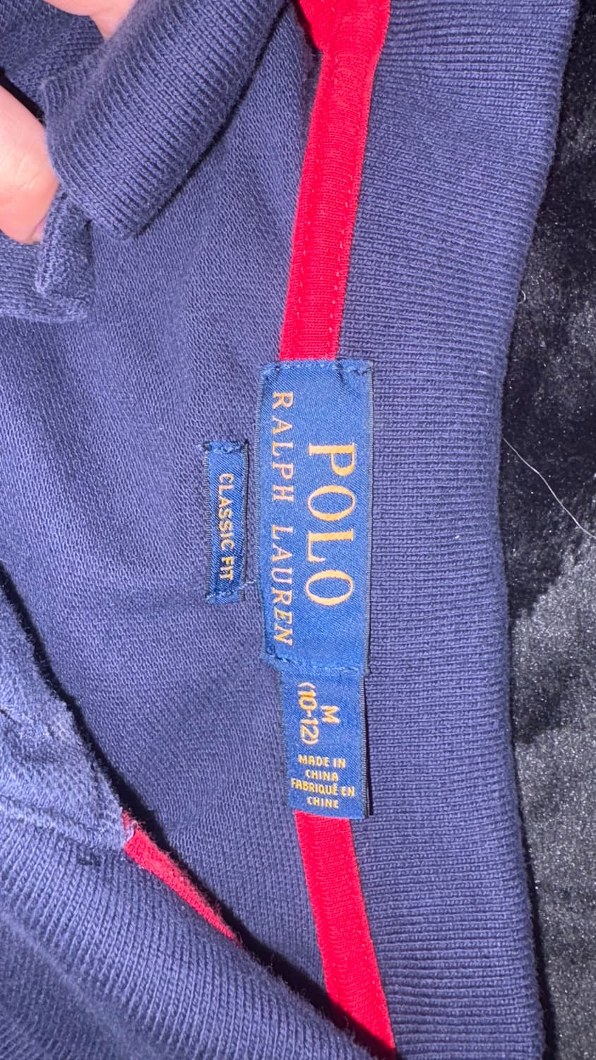 폴로 빅포니 카라티 긴팔티 네이비 레드 상품이미지4