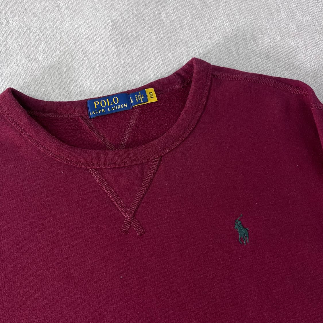 100 폴로 랄프로렌 신형라벨 버건디 맨투맨 상품이미지2