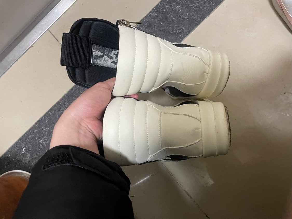 릭오웬스 지오바스켓 블랙 화이트 하이탑 스니커즈 42 상품이미지4