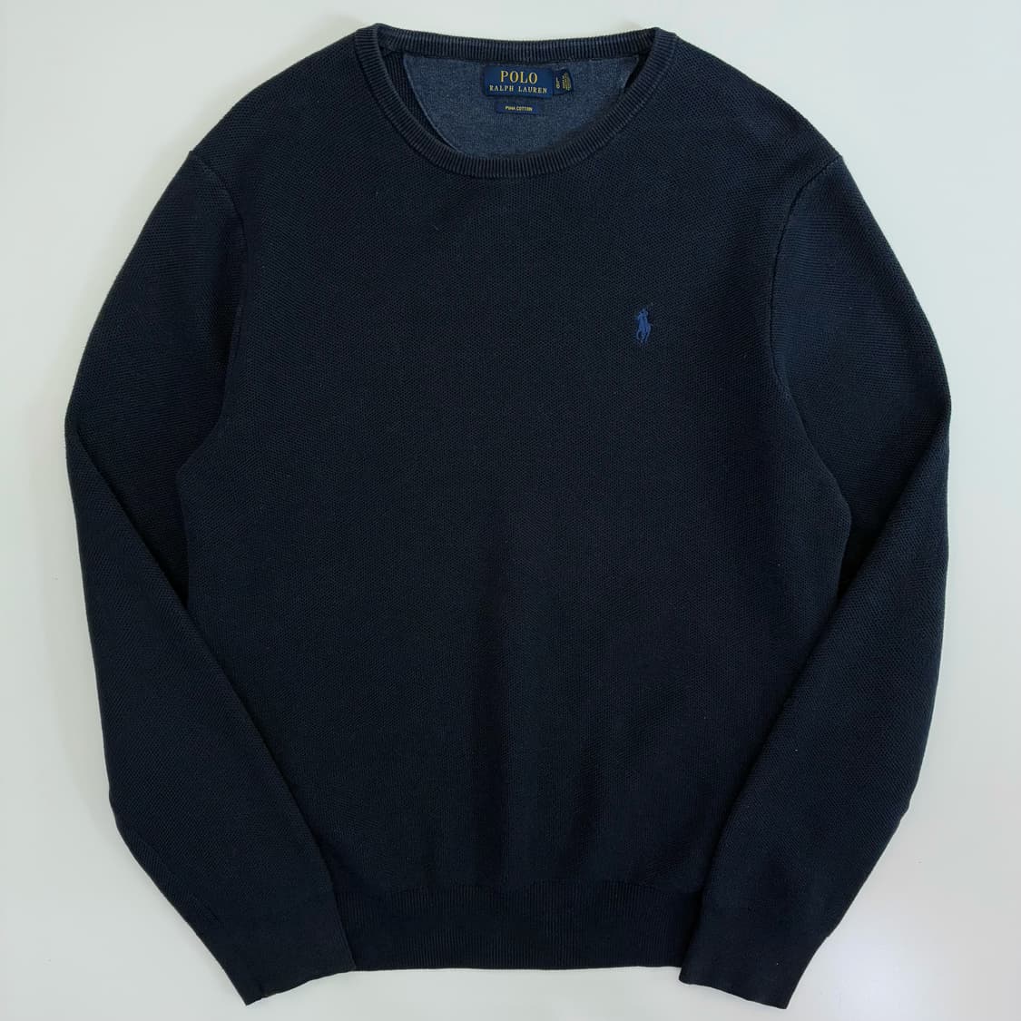 Polo   폴로 랄프로렌 자수 피마 코튼 네이비 니트 상품이미지1