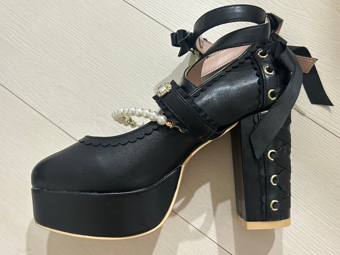 리즈리사 진주 크로스 스트랩 펌프 판매 상품이미지8