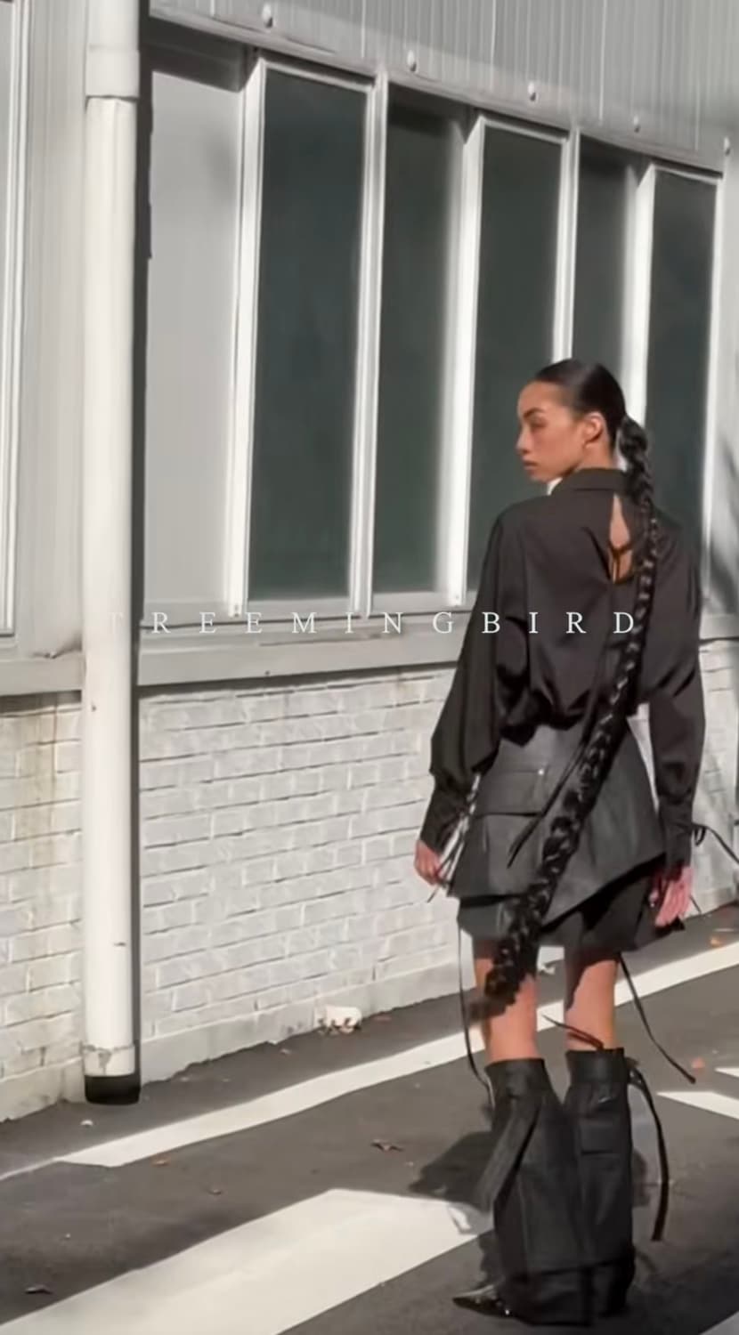 트리밍버드 Stepped Hemline Long Strap Shirts 상품이미지1