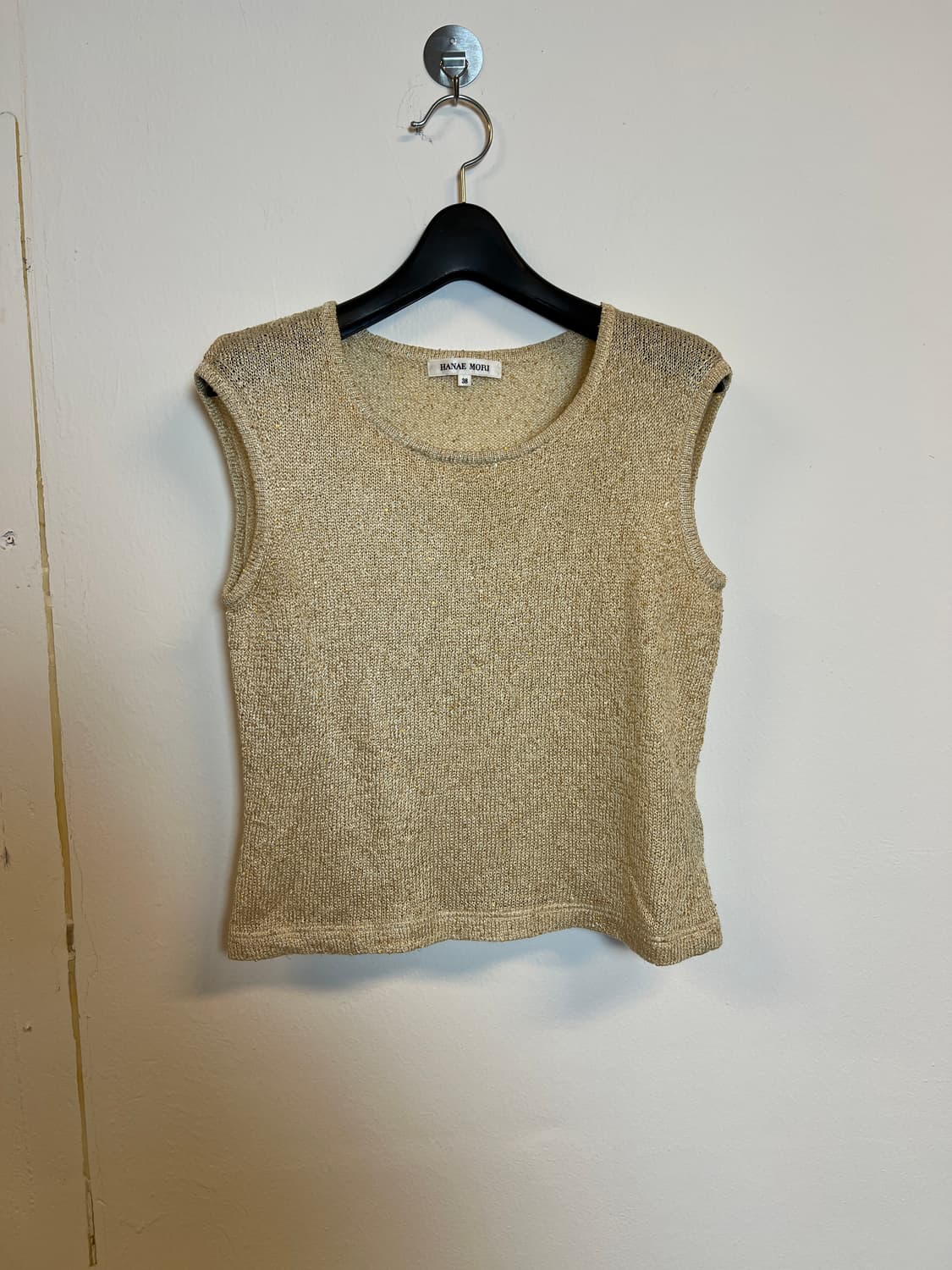 T088 HANAE MORI 스펭글디테일 민소매 SIZE 38 상품이미지1