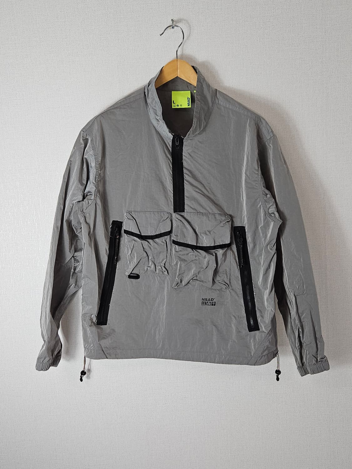 엔에스에이디 NSAD 나일론 메탈릭 아노락 바람막이 자켓 L (새상품) 상품이미지1