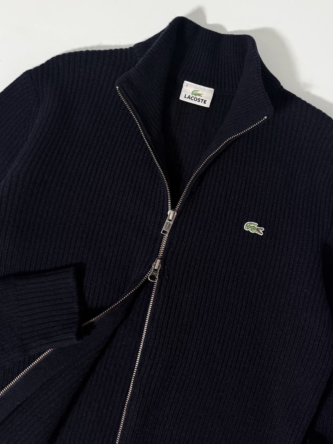 라코스테 루즈핏 딥네이비 니트 집업 상품이미지2