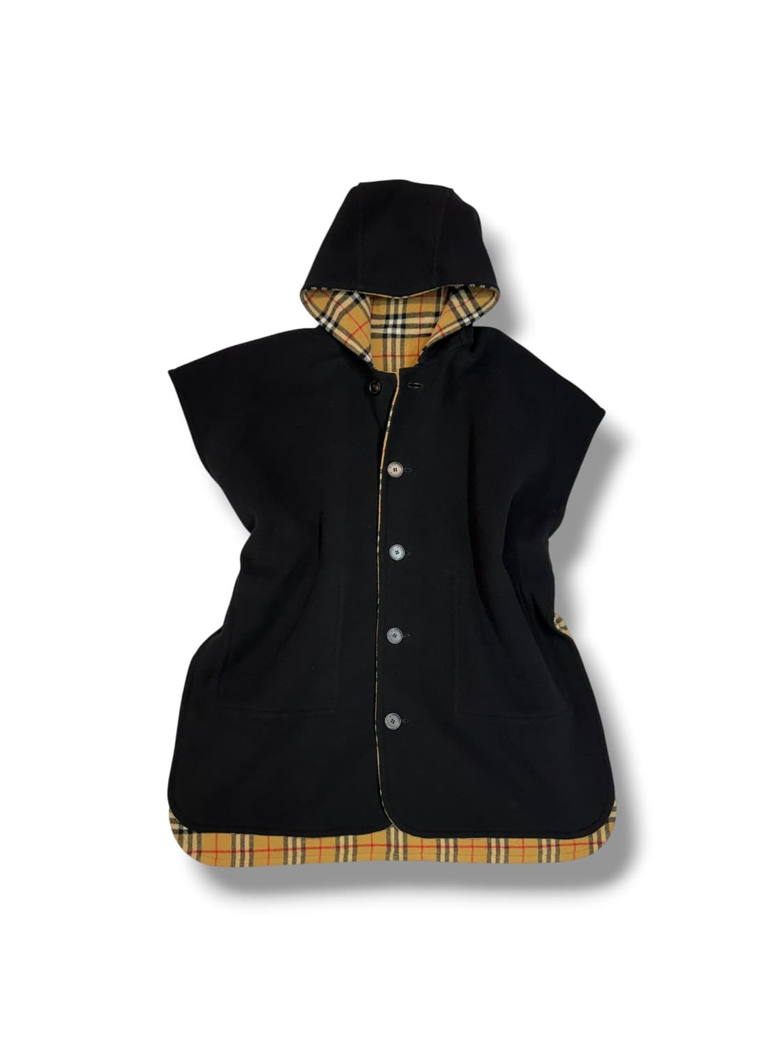 버버리 리버시블 후드 케이프 made in ITALY  상품이미지5