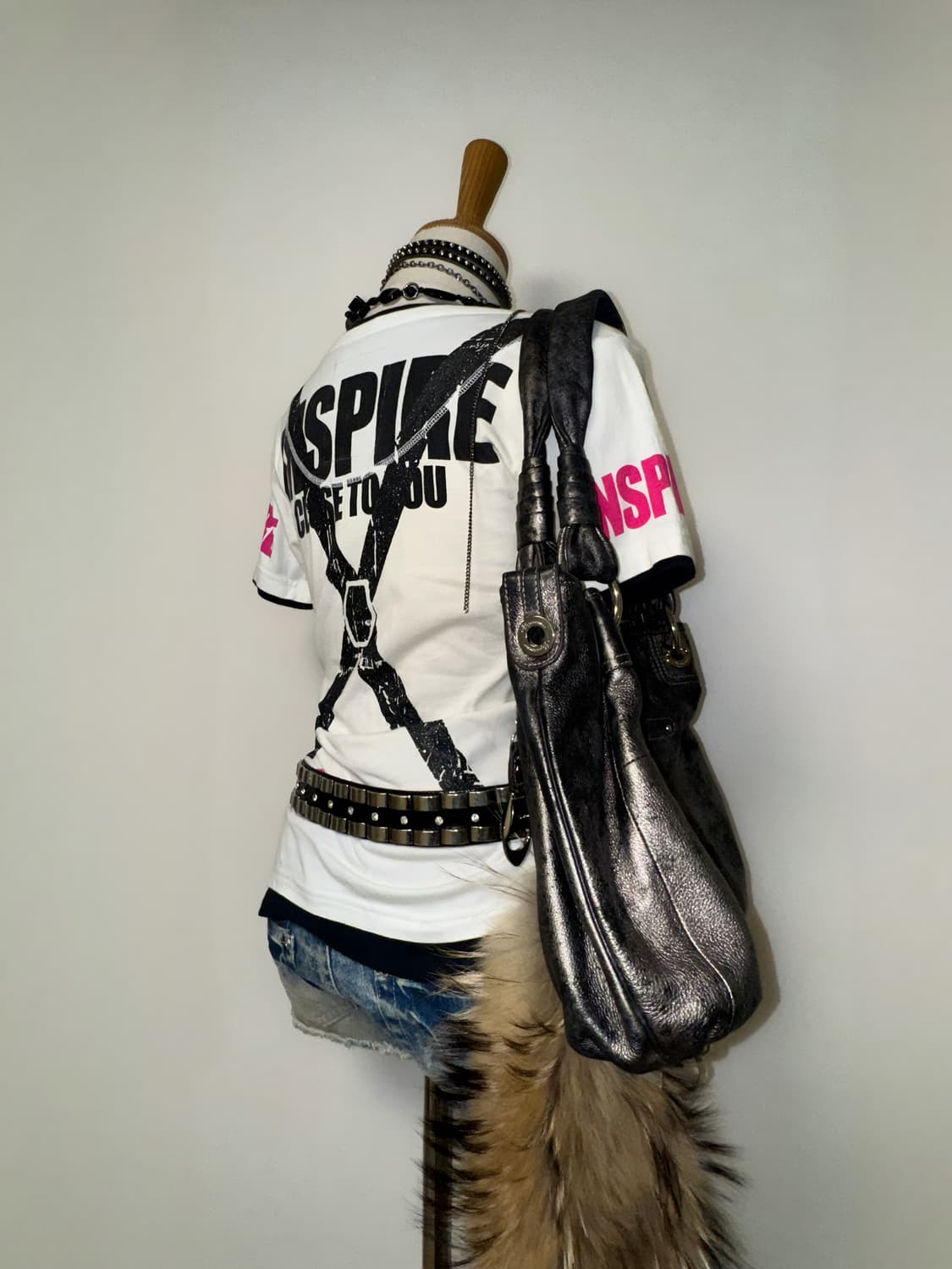 Dig deep 갸루 걸스 프린팅 탑 상품이미지4