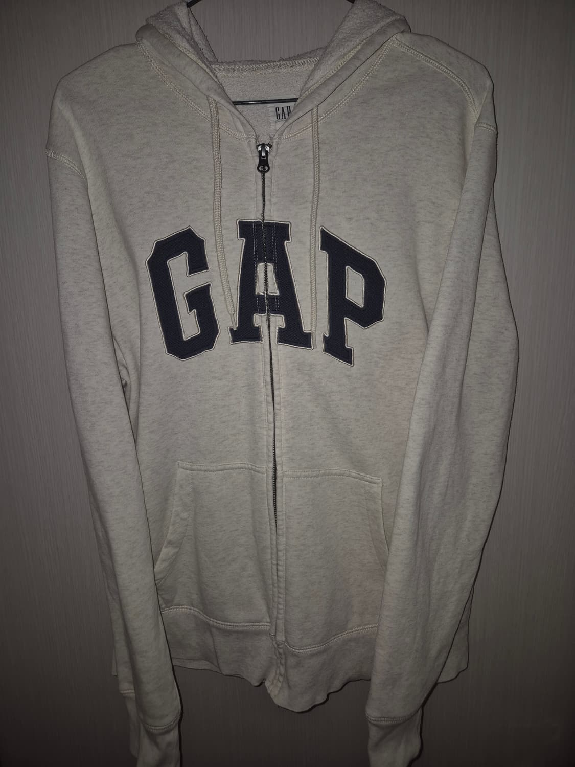 GAP 아이보리 네이비 후드집업 M 상품이미지5