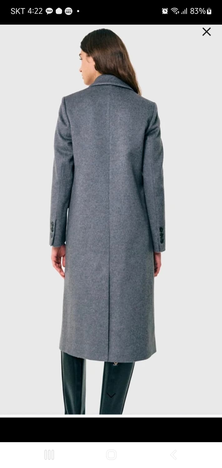 Maje  그레이 롱 코트 36사이즈 새상품급 상품이미지2