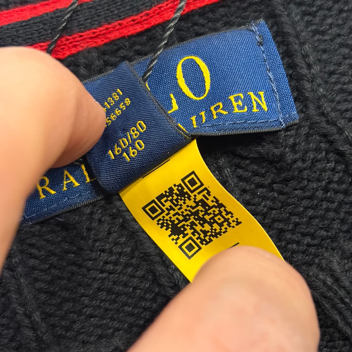 [L] 폴로 랄프로렌 신형 큐알 블랙 꽈배기 니트 C329 상품이미지5